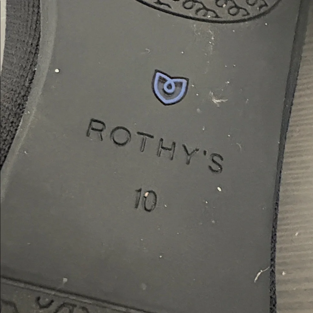Rothy's The Square Flats Womens Black Minimalist Neutral Slip On Knit Size 10 - Picture 7 of 12